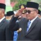 Walikota Sungai Penuh, Alfin dan Bupati Kerinci, Monadi terlihat kompak saat ziarah ke Makam Pahlawan di desa Semumu, Kerinci