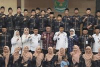 Prosesi saat Walikota dan Wakil Walikota Sungai Penuh, Alfin-Azhar saat melepas Kafilah asal Kota Sungai Penuh untuk mengikuti MTQ ke 54 tingkat Provinsi Jambi