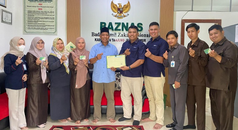 Keakraban BPJS dan BAZNAS Tanjabtim, pada acara Sosialisasi Jaminan ketenagakerjaan bagi tenaga kerja di lingkungan BAZNAS Tanjabtim.