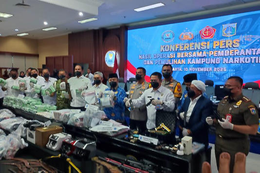 BNN RI Rilis Barang Bukti Penyalahgunaan Narkotika di 34 Provinsi di Indonesia