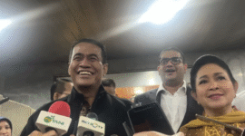 etua Komisi IV DPR RI, Siti Hediati Hariyadi alias Titiek Soeharto (kanan) dan Menteri Pertanian Andi Amran Sulaiman (kiri)