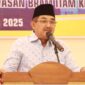 Bupati Tanjabbar Drs. H. Anwar Sadat, M.Ag saat membuka kegiatan Sosialisasi Peraturan Bupati Tanjung Jabung Barat Nomor 19 Tahun 2025 tentang Rencana Detail Tata Ruang (RDTR) Kawasan Bram Itam Kiri Tahun 2025–2045.