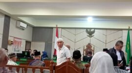 Suasana sidang perdana kasus dugaan korupsi PJU Kerinc