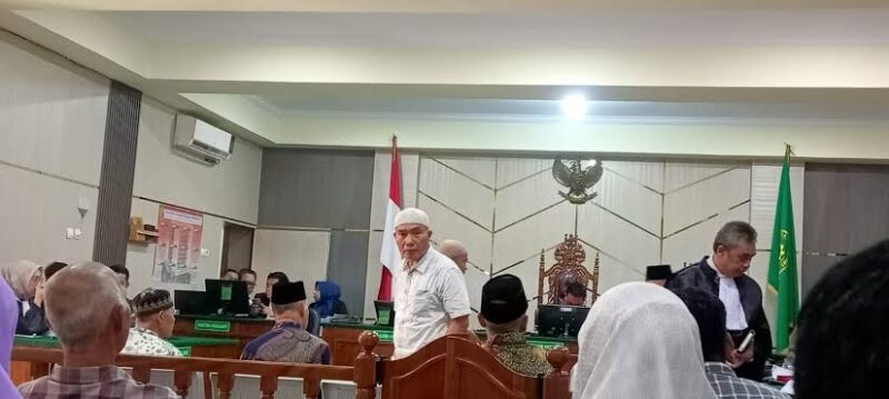 Suasana sidang perdana kasus dugaan korupsi PJU Kerinc