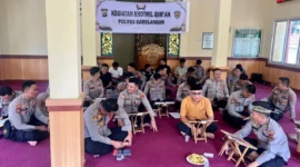 Suasana pelaksanaan kegiatan Khotmil Quran yang dilaksanakan Polres Sarolangun.