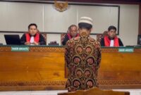 Suasana sidang Agus di Kerinci