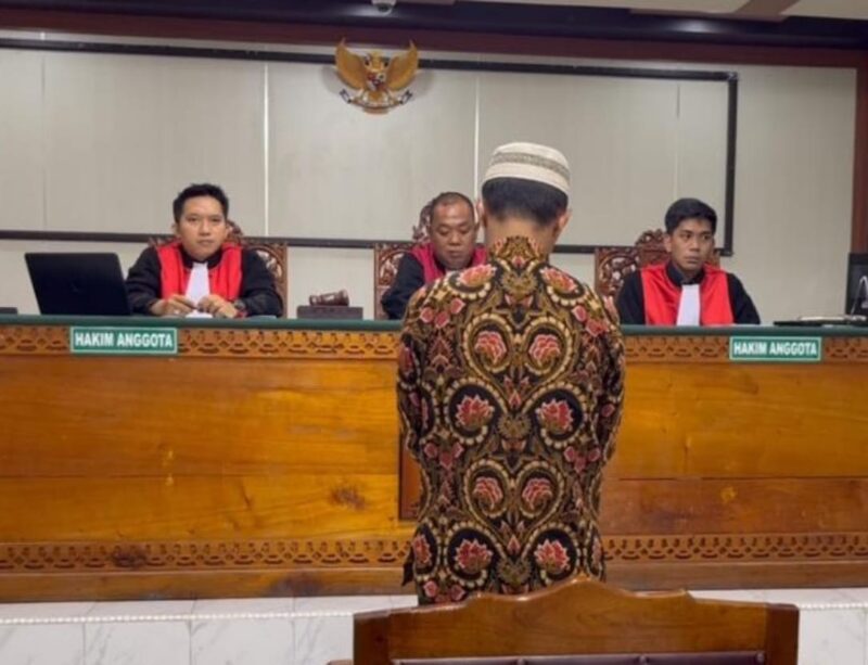 Suasana sidang Agus di Kerinci