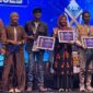 KIM Purwo Bakti Bersinergi Bungo saat menerima penghargaan KIM Partisipatif Terbaik Tahun 2025 pada ajang KIM FEST Nasional 2025.