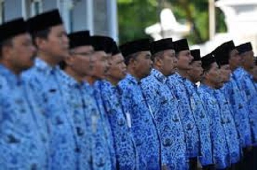 Foto : PNS saat menggelar Apel Kerja