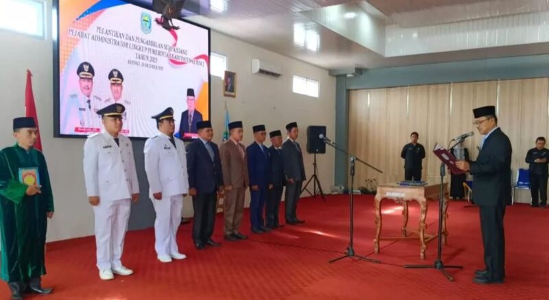 Tampak Wakilo Bupati, Murison melantik 7 pejabat Kerinci