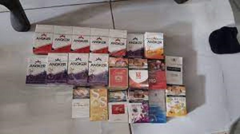 Foto: beberapa jenis rokok ilegal yang beredar dipasaran