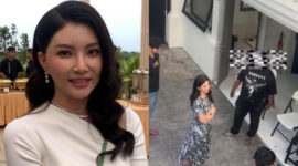 Tampak momen sarwendah didatangi Debt Colektor.