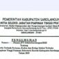 Foto: Surat Pengumuman Nama Calon Sekda Sarolangun