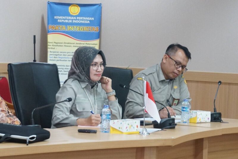 Sekretaris Direktorat Peternakan dan kesehatan hewan, Nuryani Zainuddin saat menggelar pertemuan dengan Vice Ambassador of New Sealand terkait kerjsama peternakan dan pakan ternak