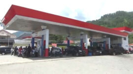 Suasana Antrian masih terasa di salah satu SPBU di Sungai Penuh, Meski Pasokan BBM sudah stabil
