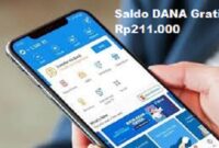 Dapatkan Saldo DANA Gratis Rp211.000