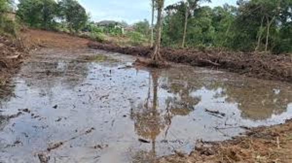 Tampak Lokasi Lahan cetak Sawah yang dilaksanakan di Bungo