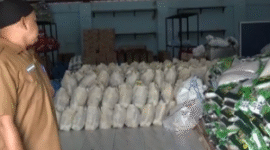 Gudang Dinsos dipenuhi sembako, sebagai antisipasi terjadinya bencana di Tanjabar