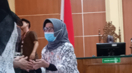 Mantan anggota DPR Suliyanti saat menjalani sidang kasus suap APBD Jambi tahun 2017