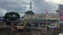 Kondisi pasar beringin Sungai Penuh saat ini dalam proses pembangunan.