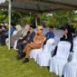 TAmpak Kursi tamu yang diperuntukkan bagi para pejabat Provinsi Jambi pada upacara peringatan Hari Bela Negara ke-77 di lapangan depan Kantor Gubernur Jambi kosong.