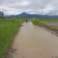 Tampak kondisi jalan utama di Desa Koto Baru, Kecamatan Kayu Aro, Kabupaten Kerinci yuang rusak parah