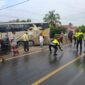 Polisi menandai lokasi kecelakaan maut di Sarolangun