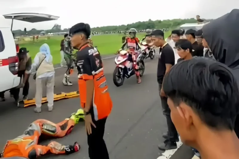 Pembalap Berprestasi Awhin Sanjaya Meninggal Dunia di Ajang SCP 2025 Jambi