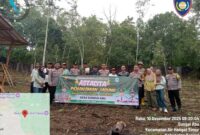 Prosesi Penanaman Jagung sebagai program ketahanan pangan Desa SUngai Abu