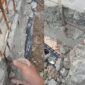 Tampak Kondisi beton irigasi yang mudah rusak