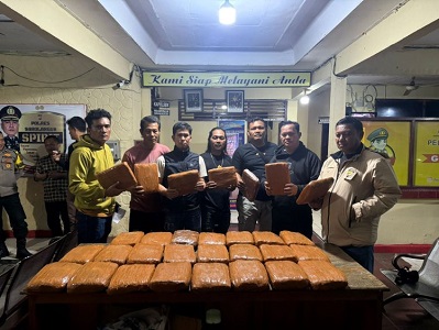 Polres Sarolangun Gagalkan Peredaran 42 Kilogram Ganja dari pengiriman Bus Antar Provinsi