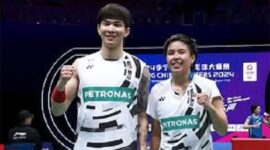 Pasangan ganda campuran Indonesia, Chen Tang Jie/Toh Ee Wei, keluar sebagai juara Indonesia Masters 2026.