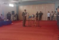 Prosesi pelantikan pejabat eselon III lingkup Pemkab Kerinci.
