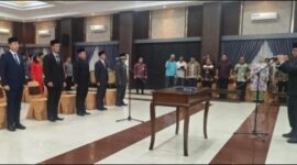 Prosesi Pelantikan 5 Pejabat Eselon II Hasil Lelang Jabatan JPT Pemkab Tebo.
