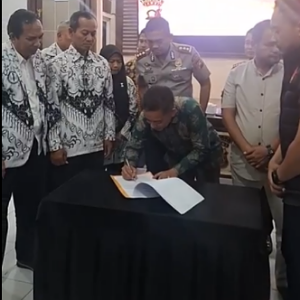 Prosesi Restorative Justice (RJ) kasus Guru Cukur Rambut Murid di Muaro Jambi.