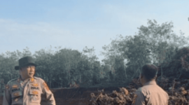 Aparat Polres Bungo melalui Polsek Jujuhan turun langsung kelokasi didasarkan Informasi warga akan adanya aktivitas PETI.