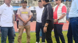 Sekjen PSSI berdiskusi dengan Gubernur Jambi dan membahas tentang Stadion Swarna Bumi
