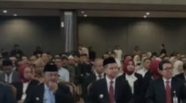 Wakil Bupati, H Murison saat menghadiri Pengukuhan Kepala BI Jambi.