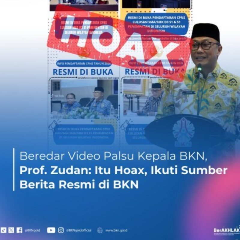 Pernyataan BKN soal adanya Informasi Pendaftaran CPNS di Medsos Hoax