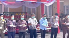 Prosesi pemusnahan barang bukti oleh Kejaksaan Negeri Sungai Penuh