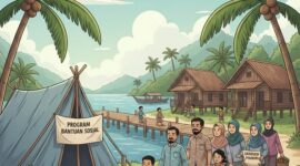 Ilustrasi ratusan Warga Kepulauan Meranti pilih mundur dari Bansos. (Foto/Gemini AI)