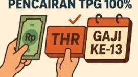 Ilustrasi THR, TPG, dan Gaji ke-13 Guru yang mulai cair