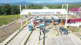 Tampak kondisi pintu gerbang Tol Trans Sumatera