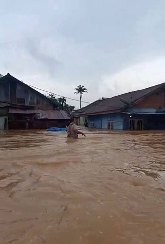 Kondisi Banjir di Rantau Pandan Bungo