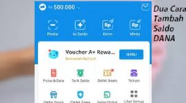 Dua cara tambah saldo DANA dengan modal HP