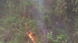 Kebakaran yang terjadi di Bukit Setiong Kota Sungai Penuh