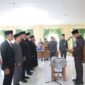 Prosesi pelantikan 7 pejabat oleh ekretaris Daerah (Sekda) Kabupaten Tanjung Jabung Barat, Hermansyah, S.STP., M.H.