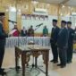 Bupati Sarolangun H. Hurmin secara resmi melantik dan mengambil sumpah jabatan Direksi dan Komisaris Perusahaan Perseroan Daerah (PERSERODA) Serumpun Pseko Kabupaten Sarolangun untuk masa jabatan 2026–2030