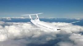 Ilustrasi pesawat di udara