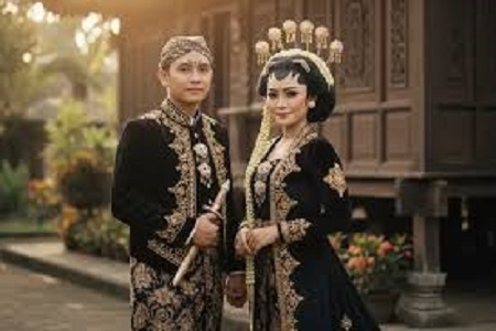 Contoh prompt pernikahan dengan memakai baju adat